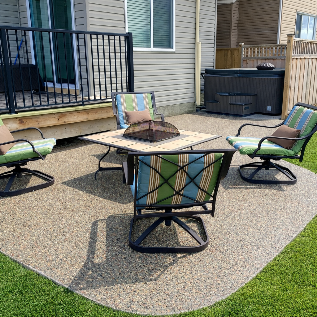 Exposed Aggregate Patio Variation